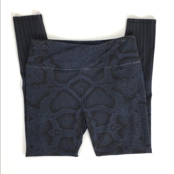 Soft Surroundings Blue Snakeskin Stripe‎ Leggings - Picture 1 of 13